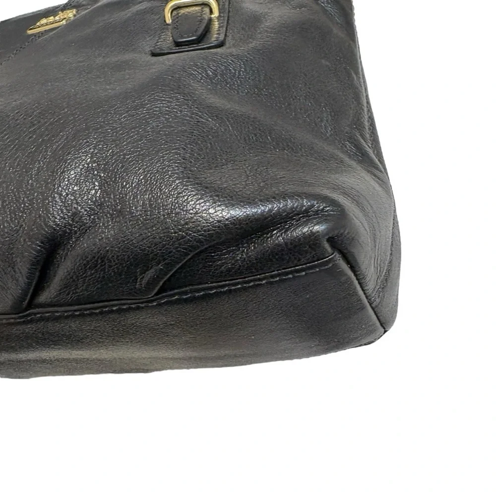 Coach black leather small Madison satchel